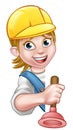 Plumber Woman Cartoon Character