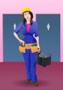 Woman plumber