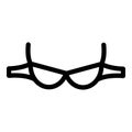 Woman plunge bra icon, outline style