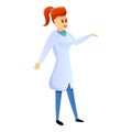 Woman podiatrist icon, cartoon style