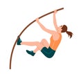 Woman pole vault