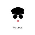 Woman police officer. Royalty Free Stock Photo