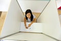 Woman in a polling booth