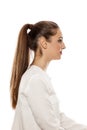 Woman with ponytail