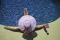 Woman poolside