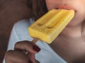 Woman with Popsicle Royalty Free Stock Photo