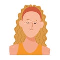 Woman portrait avatar cartoon character