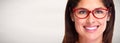 Woman portrait with eyeglasses. Royalty Free Stock Photo