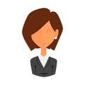 Woman portrait face icon web avatar flat style vector.