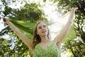 Woman Portrait Relax Nature Outdoor Pretty Concept Royalty Free Stock Photo