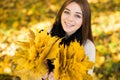 Woman portret in autumn Royalty Free Stock Photo