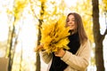 Woman portret in autumn Royalty Free Stock Photo