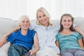 Woman posing with children Royalty Free Stock Photo