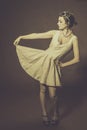 Woman posing in party dress Royalty Free Stock Photo