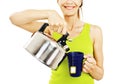 Woman Pouring Cup Of Tea Royalty Free Stock Photo