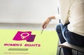 Woman Power Feminist Equal Rights Concept Royalty Free Stock Photo