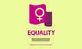 Woman Power Feminist Equal Rights Concept Royalty Free Stock Photo