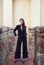 Woman, power suit and portrait with fashion and hair, confidence and pride with makeup, elegant and professional outfit