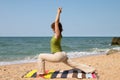 Woman practice yoga asana