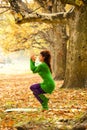 Woman practice yoga balance outdoor Royalty Free Stock Photo