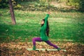 Woman practice yoga outdoor Royalty Free Stock Photo