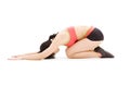 Woman practicing ashtanga yoga posture Royalty Free Stock Photo