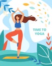 Woman Practicing Outdoor Yoga in Forest or Park