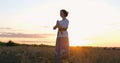 Woman practicing qigong