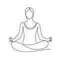 Yoga continuous line vector illustration