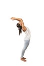 woman practicing yoga Hasta Uttanasana or Backward Bend