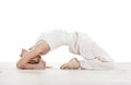 Woman practising yoga exercise