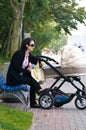 Woman with pram