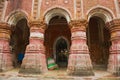 Woman prays at the Pancharatna Govinda Hindu temple in Puthia, Bangladesh.