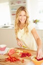 Woman Preparing Healthy Breakfast In Kitchen Royalty Free Stock Photo