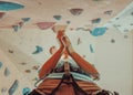 Woman preparing to climb Royalty Free Stock Photo