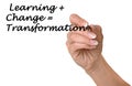 Learning +change=transformation