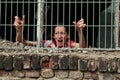 Woman in prison Royalty Free Stock Photo