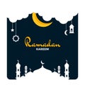 Illustration vector graphic of Ramadan Kareem for Muslimin and Muslimah