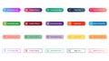 The Vector Collection of Web Buttons for Different Purposes Royalty Free Stock Photo