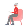 Woman Professional Psychotherapist or Psychologist Character Sitting on Armchair, Psychological Help Concept Cartoon