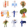 Woman Professions Icon Set