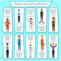 Woman Professions Infographics