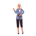 Woman professor with teaching gesture Royalty Free Stock Photo