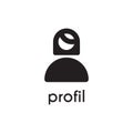 Woman profil icon vector design template Royalty Free Stock Photo