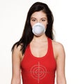 Woman protection mask Royalty Free Stock Photo