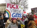 Woman Protester at the Women`s March