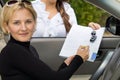 Woman purchasing a new car Royalty Free Stock Photo