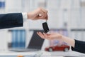 Woman purchasing a new car Royalty Free Stock Photo