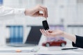 Woman purchasing a new car Royalty Free Stock Photo