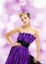 Woman in purple dress Royalty Free Stock Photo